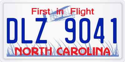 NC license plate DLZ9041