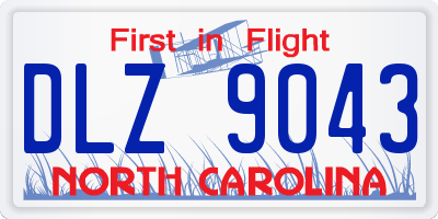 NC license plate DLZ9043