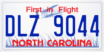 NC license plate DLZ9044