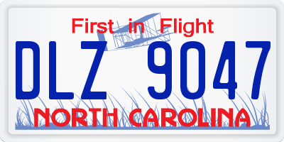 NC license plate DLZ9047
