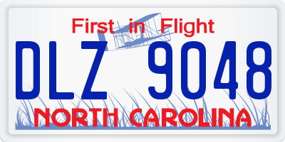 NC license plate DLZ9048