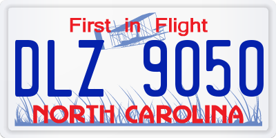 NC license plate DLZ9050
