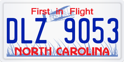 NC license plate DLZ9053