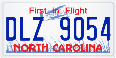 NC license plate DLZ9054