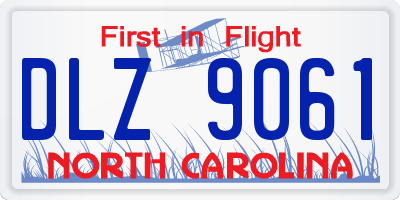 NC license plate DLZ9061