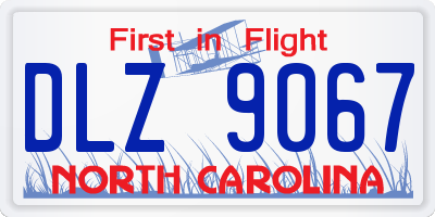 NC license plate DLZ9067