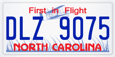 NC license plate DLZ9075