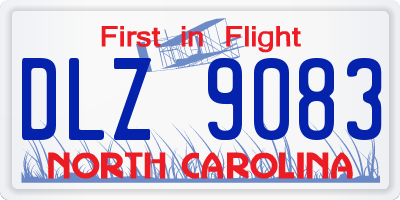 NC license plate DLZ9083