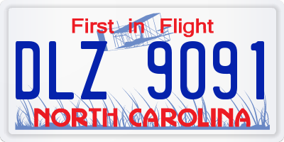 NC license plate DLZ9091