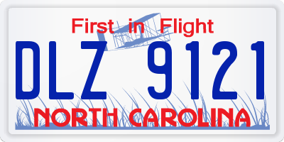 NC license plate DLZ9121