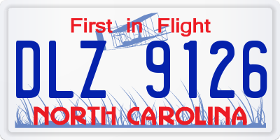 NC license plate DLZ9126