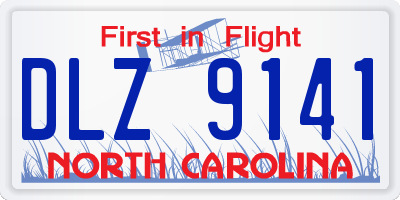 NC license plate DLZ9141
