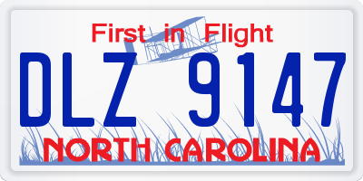 NC license plate DLZ9147