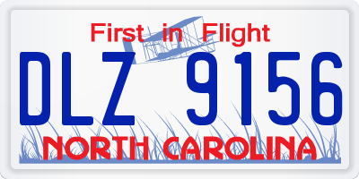 NC license plate DLZ9156
