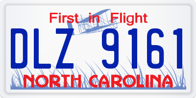NC license plate DLZ9161