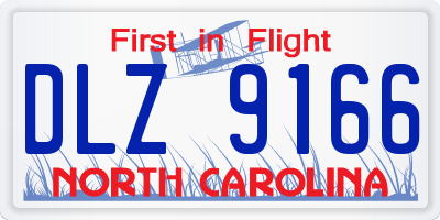 NC license plate DLZ9166