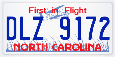 NC license plate DLZ9172