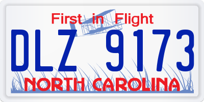 NC license plate DLZ9173