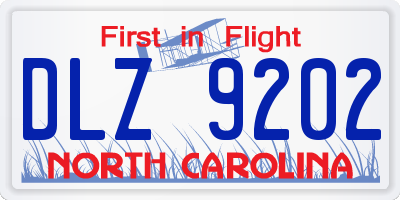 NC license plate DLZ9202