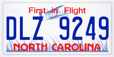 NC license plate DLZ9249
