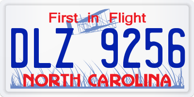 NC license plate DLZ9256
