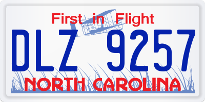 NC license plate DLZ9257