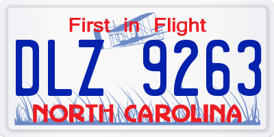 NC license plate DLZ9263
