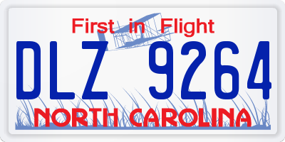 NC license plate DLZ9264