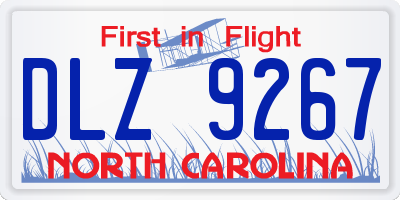 NC license plate DLZ9267