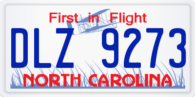 NC license plate DLZ9273