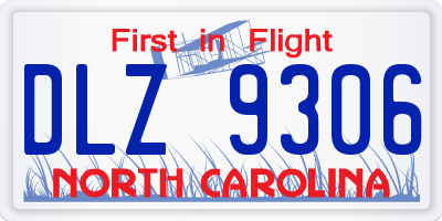 NC license plate DLZ9306
