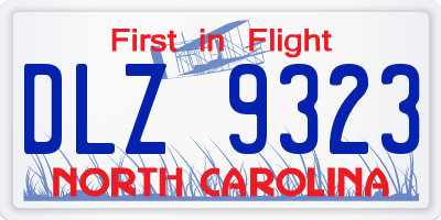 NC license plate DLZ9323