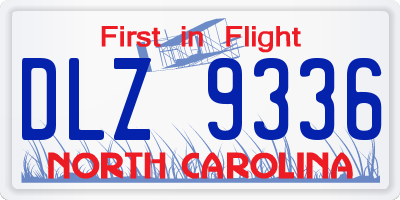 NC license plate DLZ9336