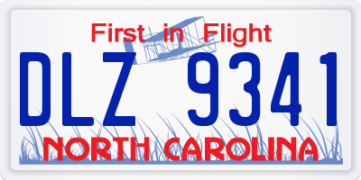 NC license plate DLZ9341