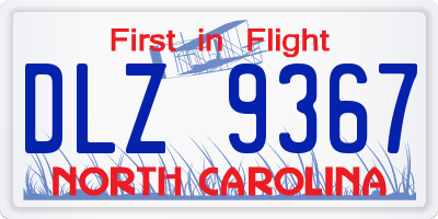 NC license plate DLZ9367