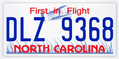 NC license plate DLZ9368