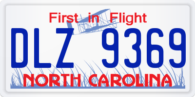 NC license plate DLZ9369