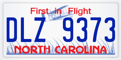 NC license plate DLZ9373