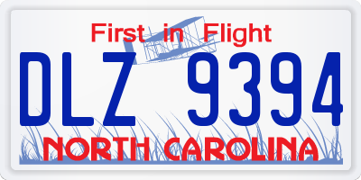 NC license plate DLZ9394