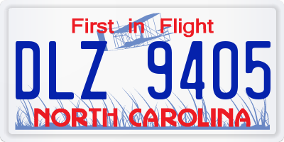 NC license plate DLZ9405
