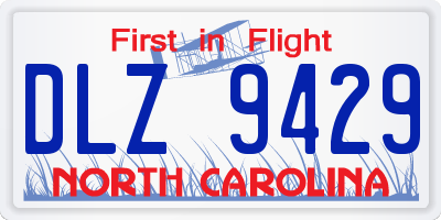 NC license plate DLZ9429