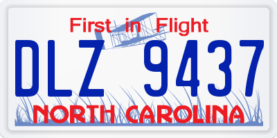 NC license plate DLZ9437
