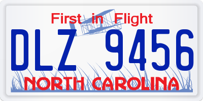 NC license plate DLZ9456