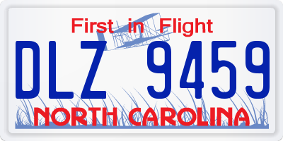 NC license plate DLZ9459