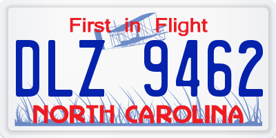 NC license plate DLZ9462