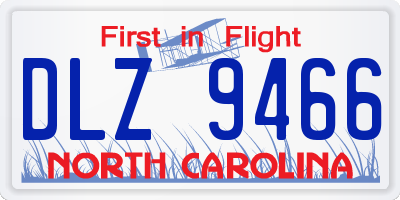 NC license plate DLZ9466