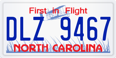 NC license plate DLZ9467