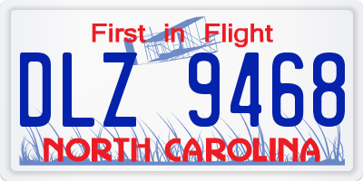 NC license plate DLZ9468