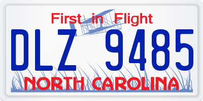 NC license plate DLZ9485