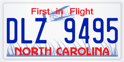 NC license plate DLZ9495